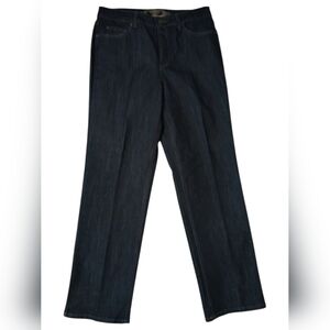 Hannah Womens Jeans Size 12 Dark Wash Missy Straight Leg Denim Stretch